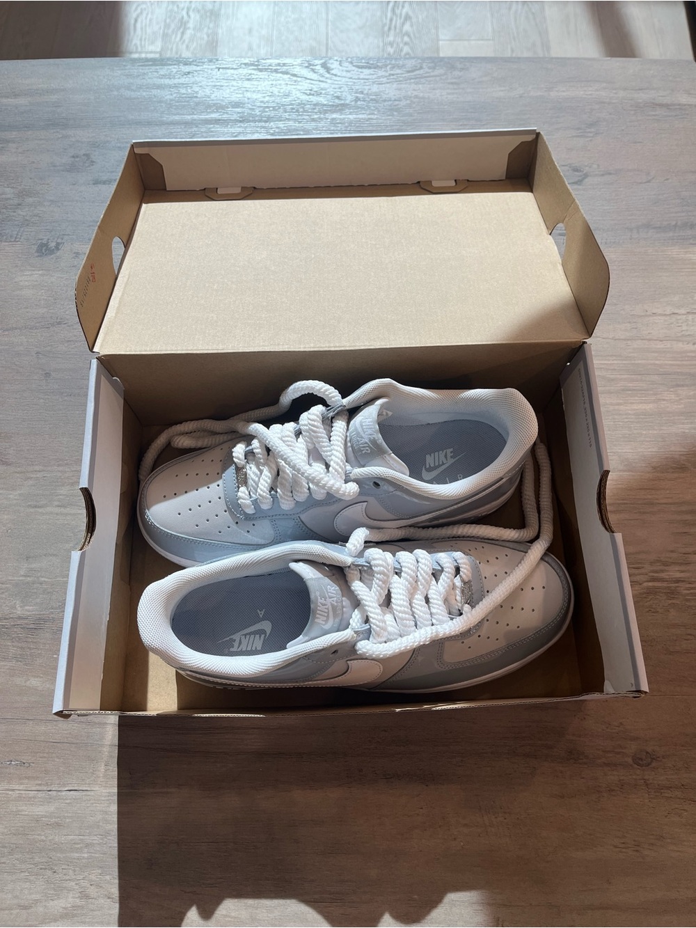 Nike Air Force 1 Special White and Light Gray Low-Top Sneakers